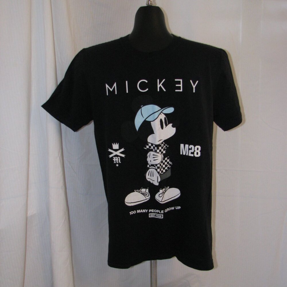 NEFF x Disney M28 Mickey Mouse T Shirt "Too Many People Grow Up" Size Medium